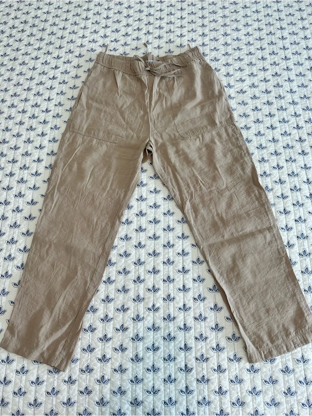 Zara Woman’s Drawstring Pants In Beige